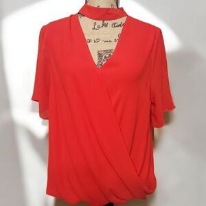 Naked Zebra Keyhole Neck Blouse Size M